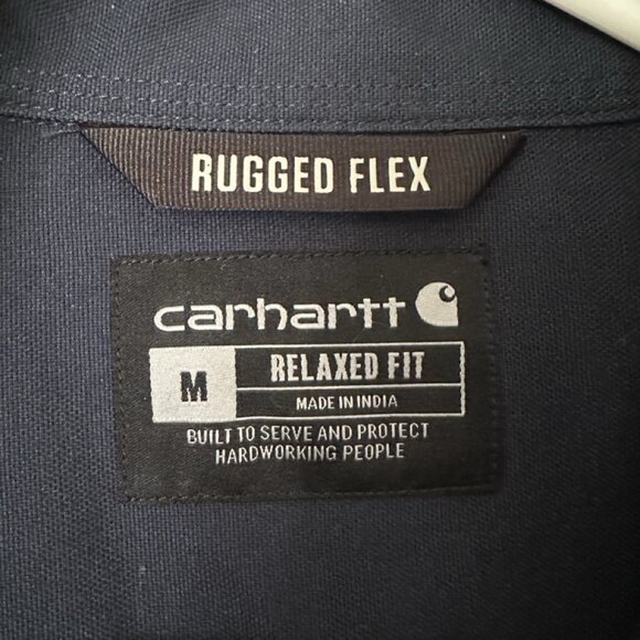 Carhartt • Men’s Rugged Flex Rigby Long-Sleeve Shirt • Medium • Navy - Picture 8 of 9